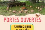Affiche des portes ouvertes des Ateliers Nature de l’association Dans la Forêt à Questembert le 20 juin 2026