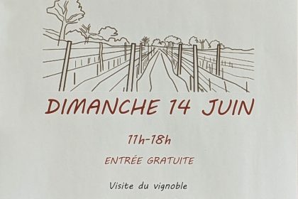 Portes ouvertes du vignoble de Kerjuhel à Questembert – Juin 2026 1 Affiche des portes ouvertes du vignoble de Kerjuhel à Questembert en juin 2026
