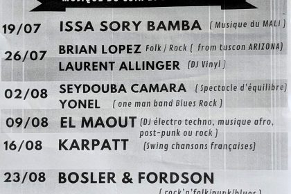 Les Zapéros Concerts 2026 à Rochefort-en-Terre : programmation musicale estivale à L’Étang Moderne 7 Affiche des Zapéros Concerts 2026 à Rochefort-en-Terre avec la programmation musicale estivale de L’Étang Moderne