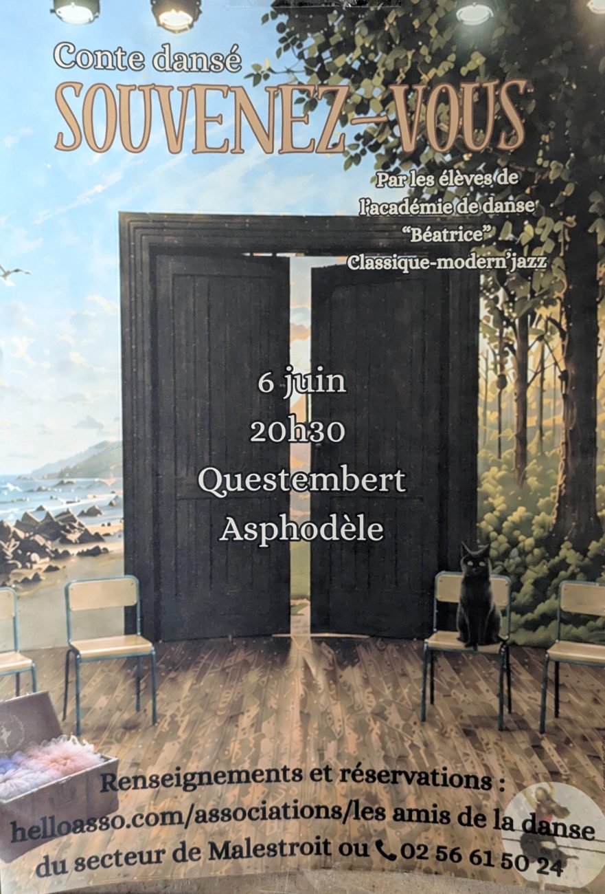 Affiche du conte dansé “Souvenez-vous” présenté à l’Asphodèle de Questembert en juin 2026