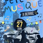 Fête de la Musique à Berric : concerts gratuits le 27 juin 2026 3 Affiche de la Fête de la Musique à Berric le samedi 27 juin avec 8 groupes sur 2 scènes, foodtrucks et buvette.