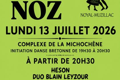 Fest-noz à Noyal-Muzillac le 13 juillet 2026 2 Affiche du fest-noz à Noyal-Muzillac le 13 juillet 2026
