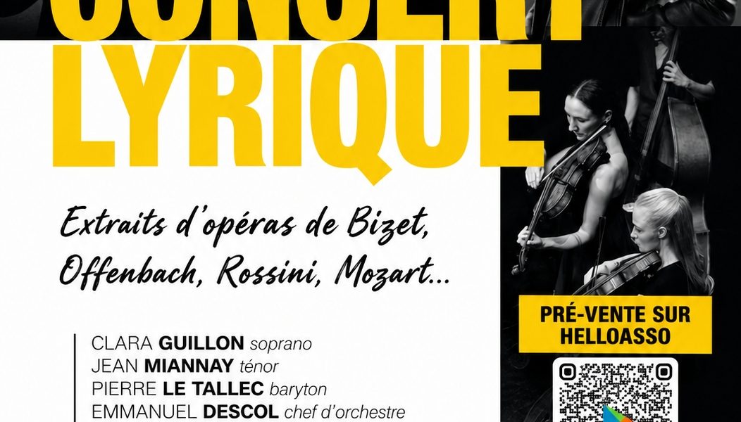 Affiche du concert lyrique à Pluherlin le 17 juillet 2026