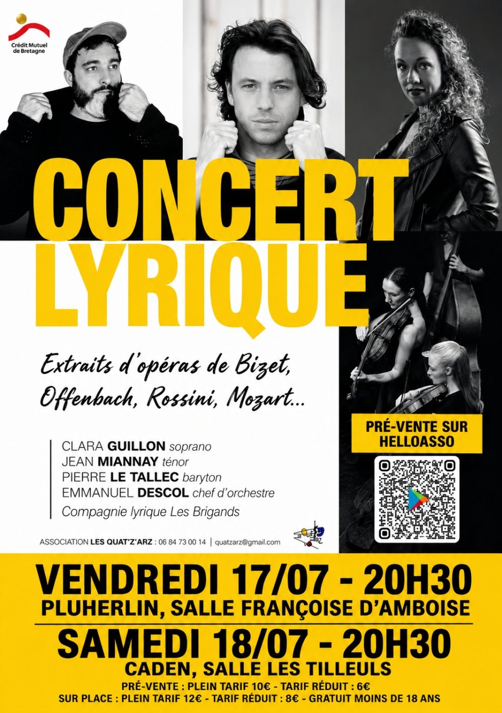 Affiche du concert lyrique à Pluherlin le 17 juillet 2026